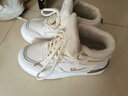 回力女鞋棉鞋女冬季2026新款加绒加厚保暖棉鞋子女款百搭高帮板鞋 米白色 36 (230mm) 实拍图