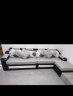 canmov科技布沙发客厅小户型豆腐块云朵奶油风布艺直排沙发 四人位+布凳 实拍图