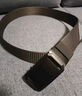 贞嘻军训腰带男款皮带帆布裤带自动扣男学生青少年潮流牛仔裤束腰带 平滑扣休闲腰带【黑色】 实拍图