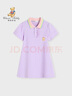 Classic Teddy精典泰迪童装女童短袖连衣裙儿童polo裙宝宝时尚公主裙 紫色  100 实拍图