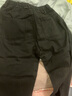 百鹊亭（BAIQUETING）裤子夏季男直筒宽松阔腿老爹裤潮牌ins港风九分坠感牛仔裤 黑色【松紧腰】 L 实拍图