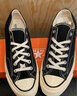 匡威（Converse）男女鞋经典低帮复古休闲百搭情侣帆布鞋 162058C CHUCK 70黑色 37.5 实拍图