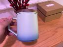 叁旬（sanxun） 知行陶瓷泡茶马克杯带盖过滤水杯女男办公室茶水分离杯子定制 知行马克杯【湖兰釉】 实拍图