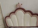 阿斯凯宁广东佛山儿童女孩床梦幻少女皇冠公主床奶油风1.5m男孩皮实木床 床+20cm云南乳胶黄麻棕垫 1.5x2m 实木框架床 实拍图