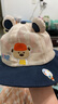 卡度熊（KADUXIONG）宝宝帽子夏季薄款婴儿男童女童遮阳帽儿童防晒帽渔夫帽夏款太阳帽 小熊网款-蓝色 5个月-3岁（建议头围45-52cm) 实拍图