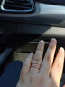 YaoYiZun多层纯银戒指女款情人节礼物高级感食指轻奢生日礼物送老婆 玫瑰金戒指（开口可调节）（代写贺卡） 实拍图