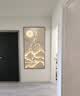 墨派（Mopai）【热销TOP1】玄关装饰画竖版现代简约走廊过道背景墙壁画入户挂画 柿柿如意 80*160cm晶瓷+铝合金边框 实拍图