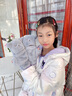 云见森知 手套女冬天可爱毛绒手套韩版潮冬季加绒加厚保暖手套学生半指眯眼熊手套 眯眼熊手套-白色 实拍图