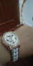 欧利时（OLEVS）瑞士认证品牌手表女简约气质女士手表全自动机械表夜光防水陶瓷表 升级加强版-陶瓷玫白女-礼盒装 实拍图