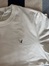 九牧王【3A抗菌】短袖T恤男士2025夏季薄款易打理圆领T恤上衣 标准版+白色+TT2EX2AB110 L 175/96A(50) 实拍图