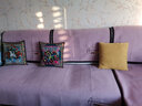 钟爱一生刺绣雪尼尔沙发垫套装四季通用沙发罩套巾防滑盖布定制沙发坐垫子 雪尼尔 字母完美-香芋紫 110cm*160cm 实拍图