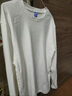 柯菲沃棉质男士长袖t恤内搭圆领宽松衣服春季潮流纯色打底长袖大码男装 长袖白色（升级版高质量精梳棉） 2XL （建议140-155斤以内） 实拍图
