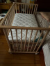 优乐博（ULOP）榉木婴儿床实木多功能床可移动拼接宝宝床无漆0-3岁新生儿bb睡床 婴儿床含储物板[送椰棕乳胶床垫] 晒单实拍图