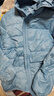 雪中飞童装新品儿童羽绒服男童轻薄款中大女童连帽迷彩短款羽绒外套 深雾蓝 160 实拍图