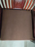花语缤纷 加厚海绵防滑红木实木沙发坐垫椅子垫可拆洗老式沙发垫纯色坐垫 咖啡色 单人位50*50cm（不带抱枕） 实拍图