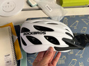 洛克兄弟（ROCKBROS） 骑行头盔带风镜一体男女山地车公路车安全帽眼镜骑行装备 透气款-白色（灰色镜片+帽檐） 青少年M码（54-58cm） 实拍图