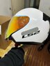 LS2新款摩托车头盔四分三盔电动助力车四季大尾翼大码男女半盔OF608 闪光白+极光红镜片（可联系客服换其它颜色） 3XL(建议61-62CM) 实拍图