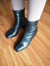 九寸阳光靴子女2026新款韩版超火厚底黑色方头粗跟短靴春季法式高跟瘦瘦靴 黑色 单层 7CM高跟 36 实拍图