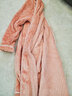 红豆居家 睡衣女秋冬长袖法兰绒睡袍女加绒家居服经典可外穿浴袍 JBJ722 海棠粉 160/84A  实拍图
