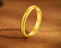 梦金园黄金戒指 古法足金泥鳅背素圈情侣指环男女同款戒指 24号-约5.02g（面宽0.35cm） 实拍图