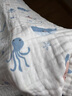 十月结晶婴儿浴巾纯棉纱布初生新生儿超柔吸水宝宝儿童大毛巾方巾 6层泡泡纱 彩虹之旅（110*110cm） 实拍图
