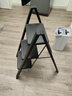 格美居（GEMJU）梯子家用折叠伸缩梯加厚人字梯室内碳钢花架梯多功能梯子 新款 典雅黑三步梯 双层防滑脚套 实拍图