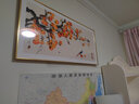 禾画新中式餐厅装饰画柿柿如意壁画客厅沙发背景挂画饭厅装饰画客厅画 柿柿如意-C款（特价） 100*50【晶瓷画+铝合金框】 实拍图