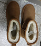 奥古狮登厚底雪地靴女新款冬季加绒加厚保暖中筒东北棉鞋女防滑短靴子抗寒 924090栗色【甄皮中筒11CM】 36 实拍图