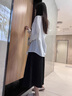 红蜻蜓半身裙女高腰伞裙2025春秋新款女装西装裙中长款A字裙裙子长裙 黑色 L 实拍图