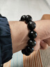 可辰天然黑曜石手串男女士单圈手链本命年圆型佛珠生日礼物 精品黑曜石手串16mm 实拍图