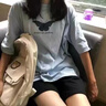 休闲运动短裤女夏季宽松显瘦百搭休闲外穿高腰阔腿五分短裤裤 纯色短裤黑色 XL 实拍图