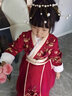 安妮优儿女童汉服冬款拜年服女宝中国风2025新款古装过年冬季儿童新年唐装 香槟色裙子+披风 140 实拍图