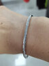 周六福（ZLF）  PT950铂金手镯女款空心车花钉砂满天星手饰 54mm - 7.66g（手镯可打开） 实拍图