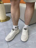 皓顿（HAUT TON）男鞋2025真皮厚底小白鞋男士时尚增高休闲运动鞋新款百搭跑步鞋 白色 40 -适合运动鞋41码 实拍图