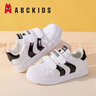 ABC KIDS童鞋男童鞋2025冬季新款儿童运动鞋板鞋革面透气贝壳头女童小白鞋 春秋革面白黑 28 实拍图