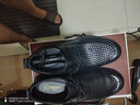 强人头层牛皮时尚商务休闲皮鞋镂空透气简约男凉鞋 JDD87522 黑色 40 实拍图