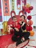欢喜小熊婴儿套装宝宝冬季加厚棉服新年服红色中国风周岁礼服拜年服 实拍图