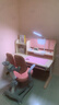 护童儿童学习桌椅小学生写字桌可调节升降课桌椅套装小户型书桌带书架 好奇星120cm+扶手椅_红 实拍图