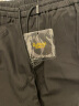 卡宾（CABBEEN）【创意明线】卡宾男装休闲裤男2024春夏新款logo刺绣黑色束脚裤 煤黑色01 52/180/XL 实拍图