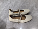 百丽（Belle）浅口玛丽珍鞋女商场同款舒适柔软妈妈单鞋B5S1DCQ4 米白 37 (235mm) 实拍图