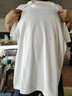 【2件装】100%纯棉质感圆领短袖T恤男宽松百搭纯色打底衫男士全棉半袖体恤众舰行 【2件装】白色+白色 XL【建议穿125-135斤】 实拍图