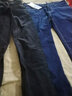 浪默【2条装】牛仔裤男士秋冬厚款商务弹力中青年休闲男裤直筒裤宽松 009黑色+009蓝色 30 （2尺3适合115-125） 实拍图