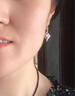中国黄金（CHINA GOLD）倾城足银耳环女士高级感银耳坠耳钉生日礼物送女友老婆纪念日 倾城耳环-托帕石【天然托帕石】 实拍图
