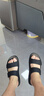 奥康凉拖2025年夏季新款男士户外防滑耐磨休闲一字拖潮流百搭沙滩鞋子 黑色-1255721028H 【顺丰包邮】 39 (245mm) 【标准皮鞋尺码】 实拍图
