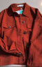 茵曼2023年秋季女装新款复古刺绣设计感宽松显瘦外套短夹克 红棕色 S 实拍图
