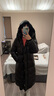金羽杰明星同款90鸭绒冬季加厚保暖泡芙羽绒服女士长款面包服Y23806208Y 新黑格尔 S 适合120斤以下 实拍图