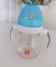 好孩子（gb）PPSU婴儿奶瓶宽口径奶瓶带手柄吸管小饿魔系列300ml蓝色 6个月+ 实拍图