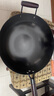舍德章丘手工铁锅炒锅无涂层炒菜锅锻打锅物理不粘锅燃气灶电磁炉锅具 章丘手作平底锅 30cm 3 4CM铁锅4-6人+免费开锅 实拍图