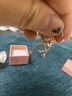 QUAMER彩金耳饰女镀18k玫瑰金耳环星星耳坠耳线 玫瑰金 坠一对现货 实拍图