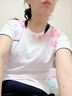 川崎（KAWASAKI）羽毛球服女神运动套装女夏季短袖T恤运动裙两件套运动服速干衣 繁花似锦套装 霜白色+深鸢尾蓝 M 实拍图